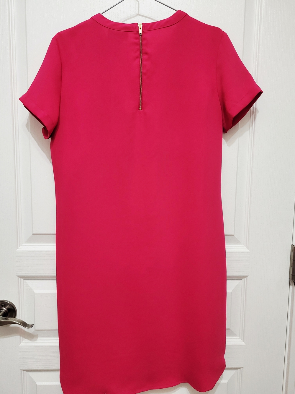Adrienne Vittadini Hot Pink Short-Sleeve Shift Dress